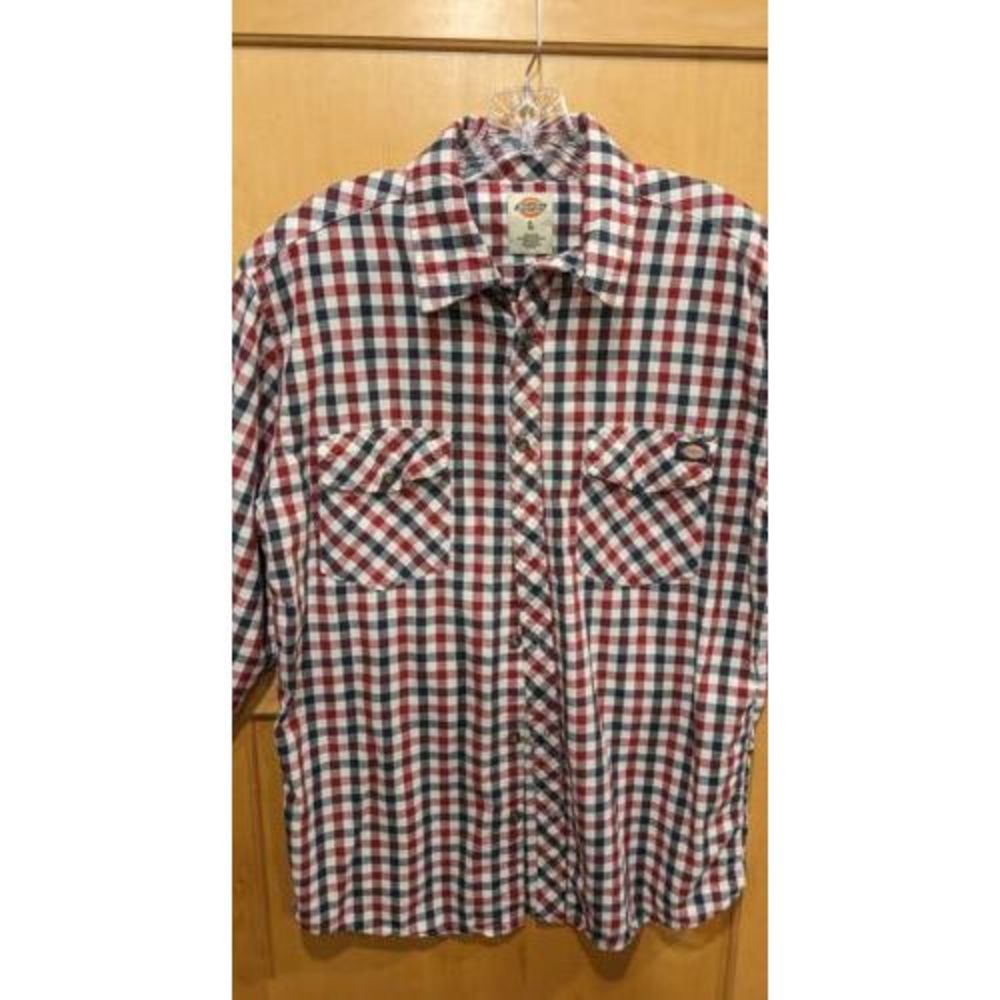 Dickies Men's Long Sleeve Cotton Button Work Shirt Relaxed‎ Large
